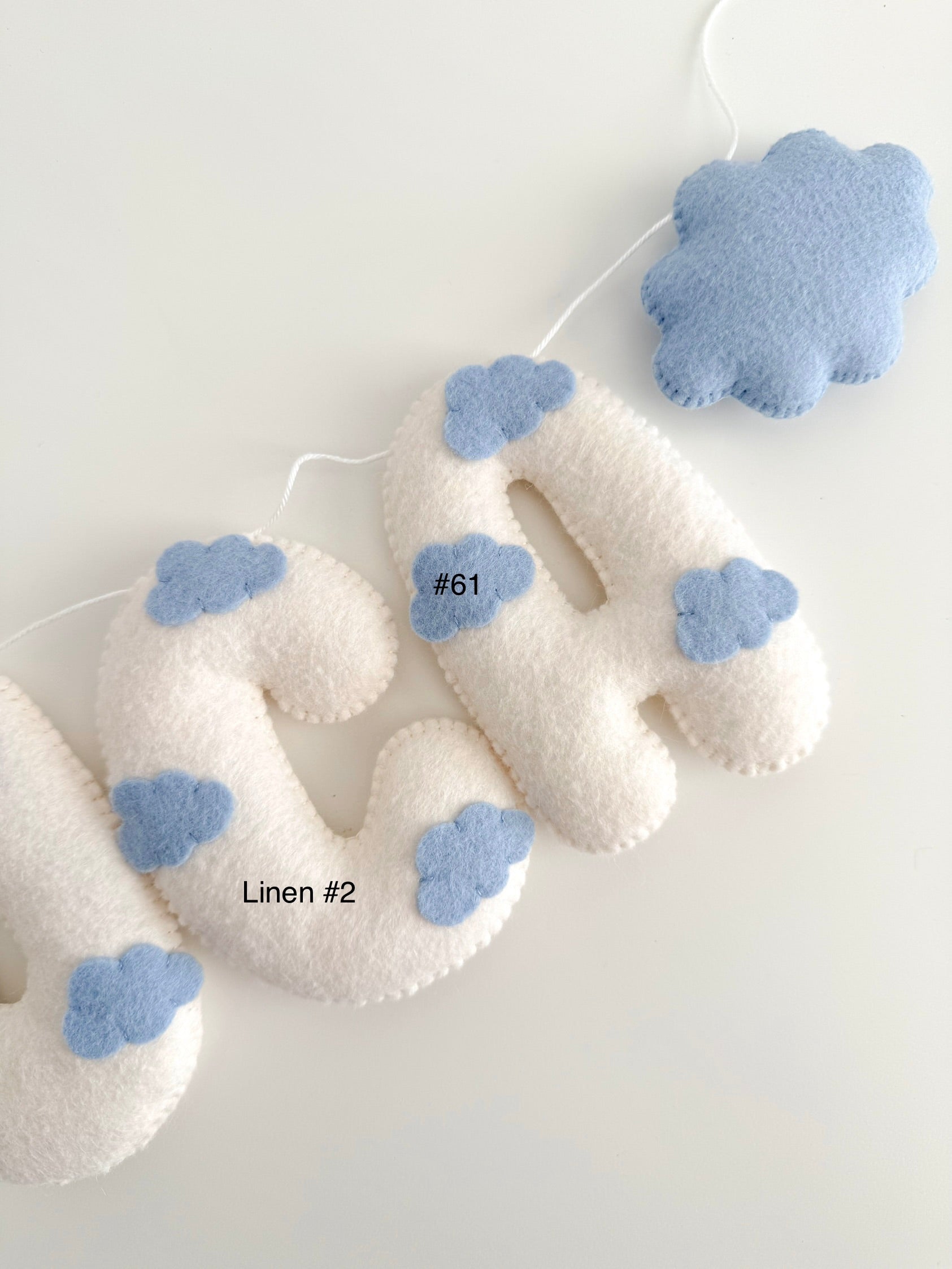 Name banner with clouds