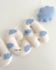 Name banner with clouds