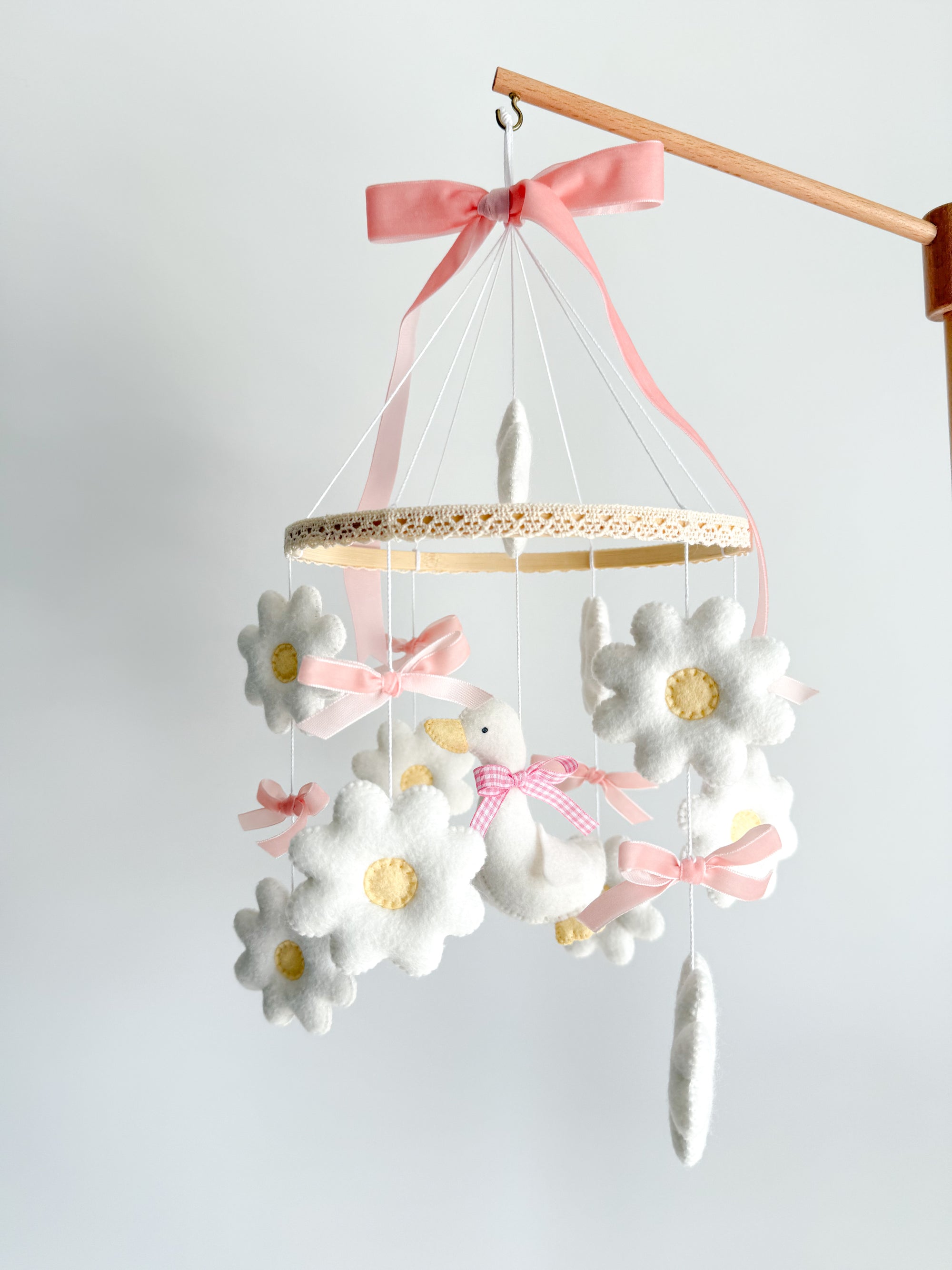 Goose mobile with daisies