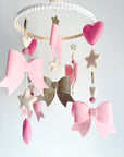 Bow mobile with glitter details
