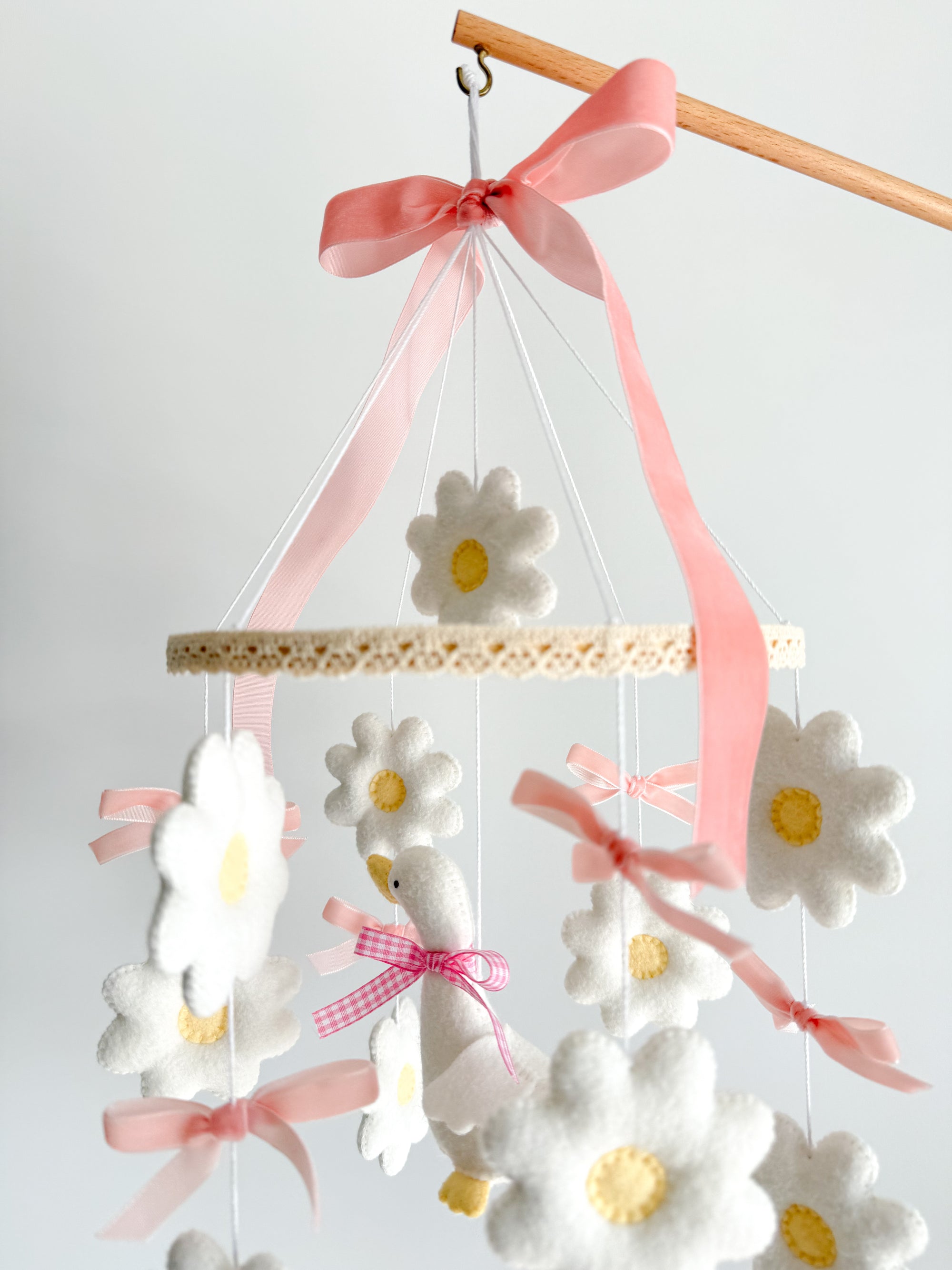Goose mobile with daisies