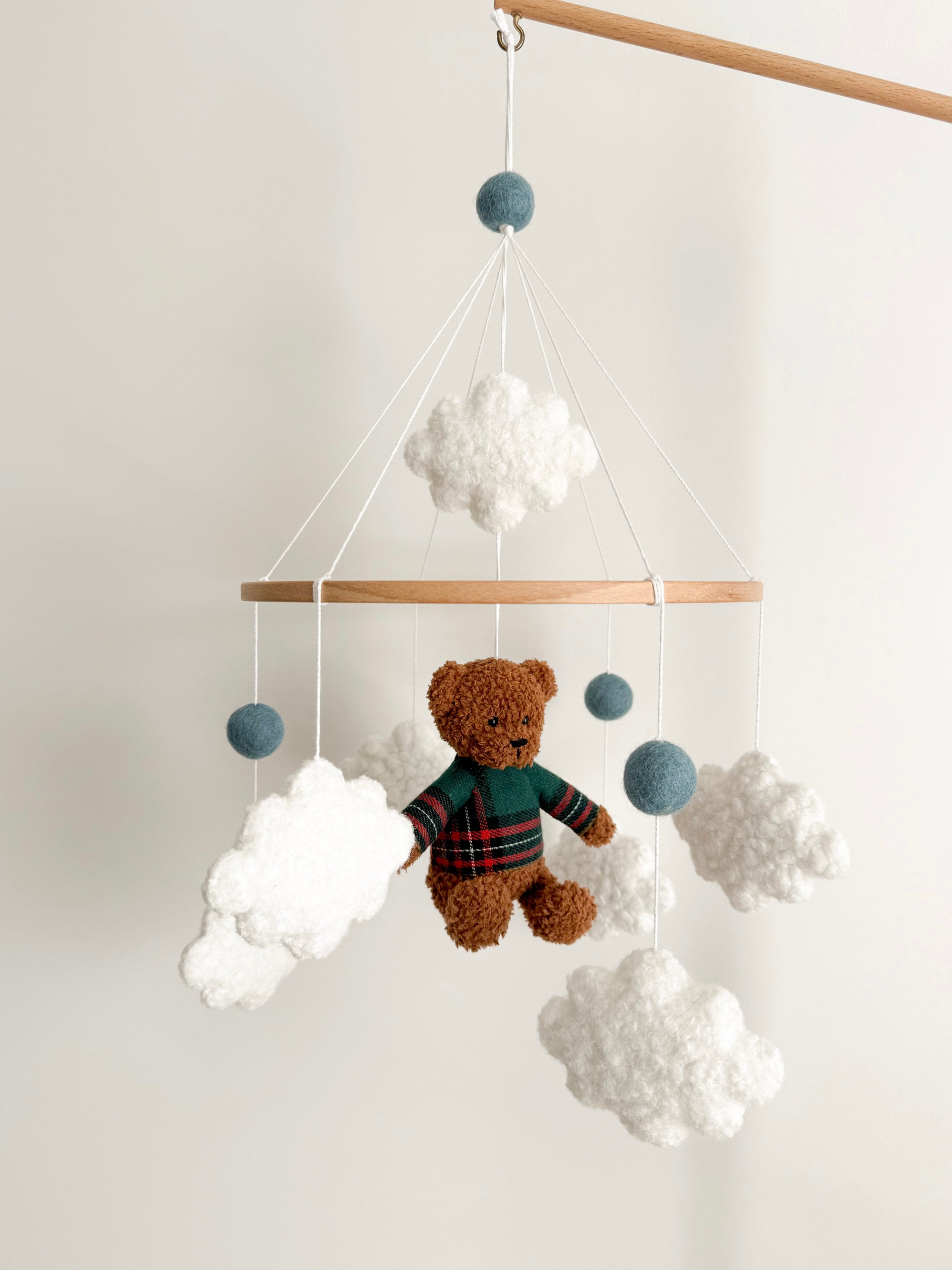 Boucle mobile with sport teddy bear