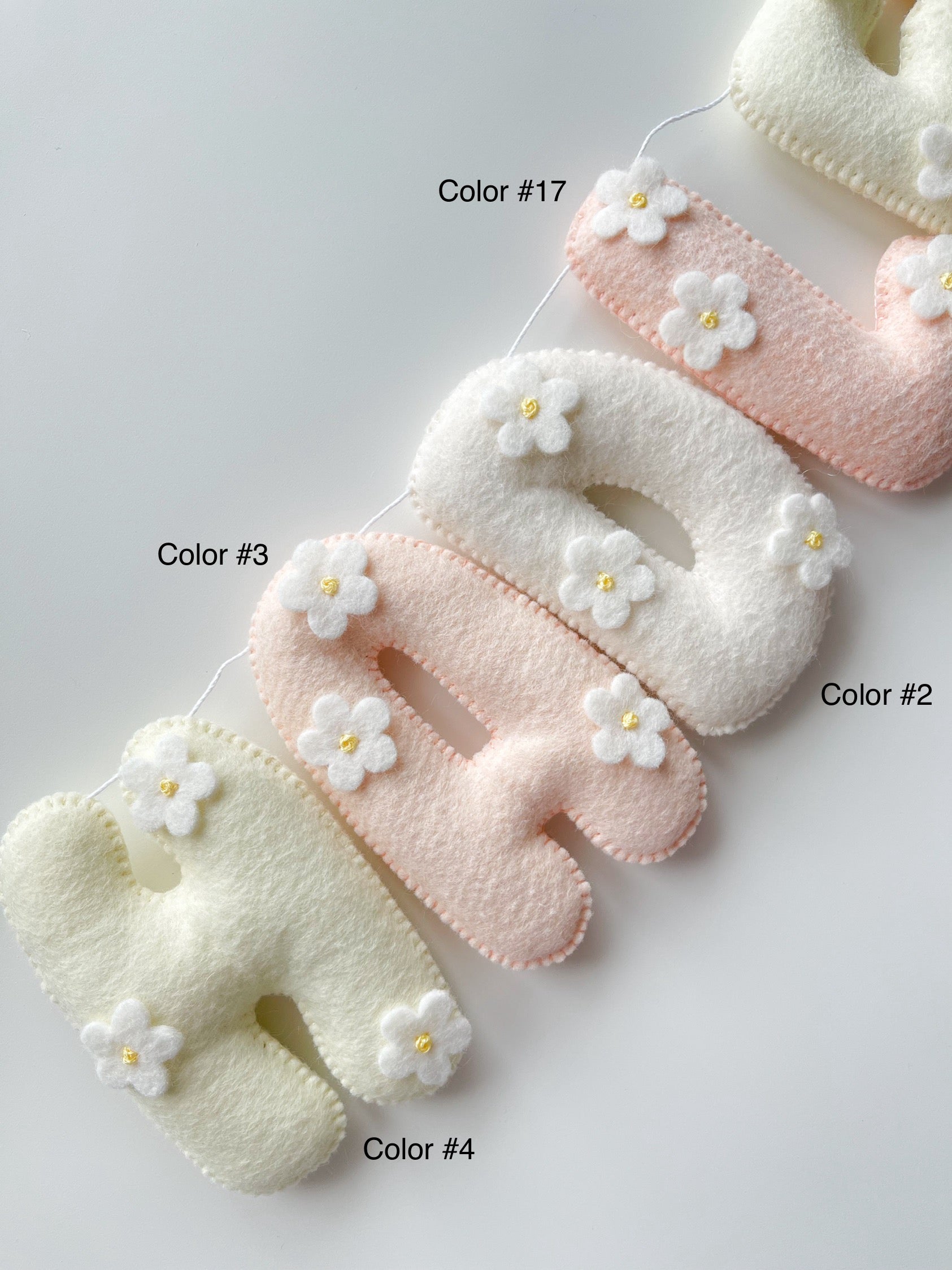 Name banner with daises