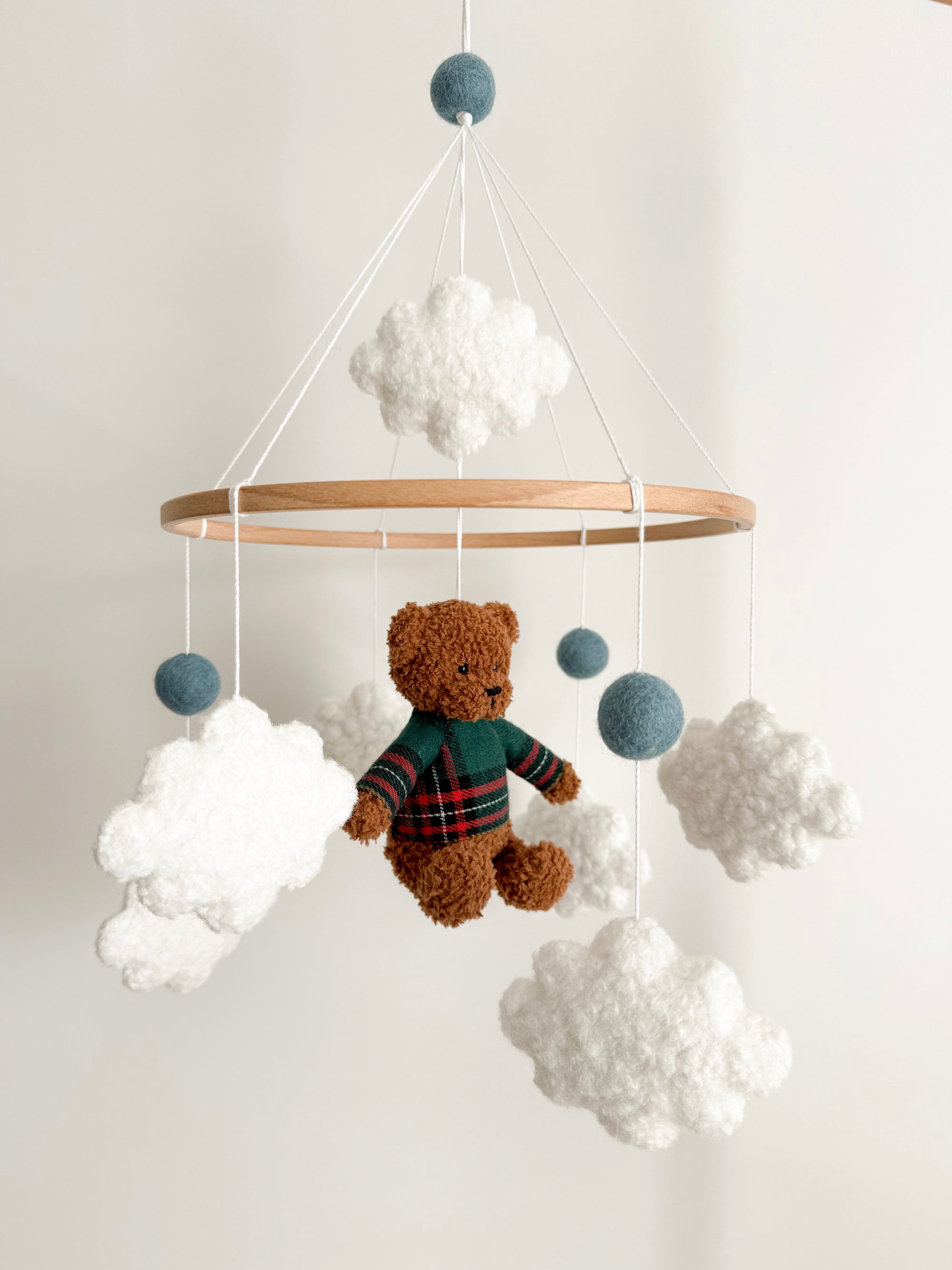 Boucle mobile with sport teddy bear