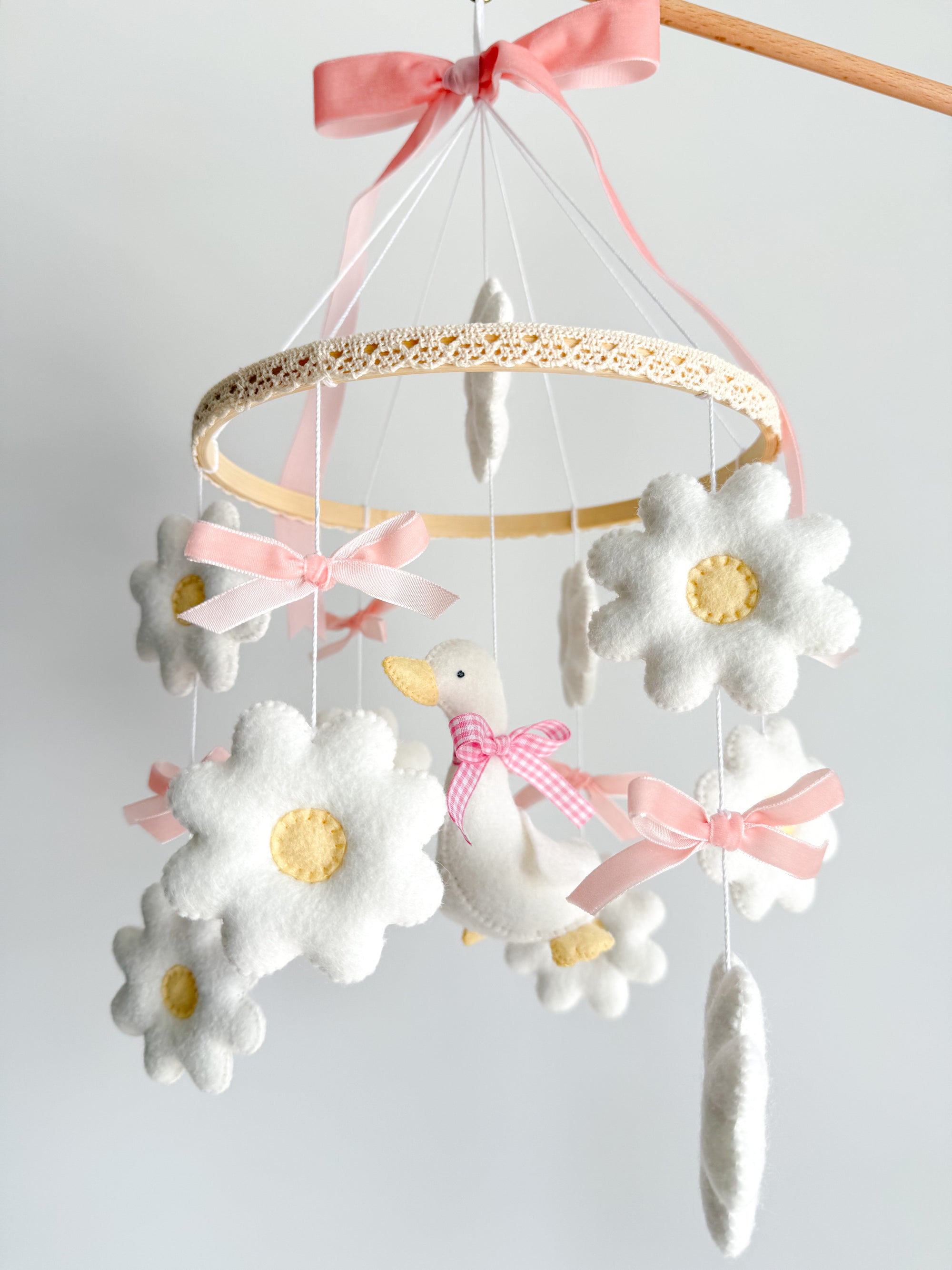 Goose mobile with daisies