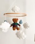 Boucle mobile with sport teddy bear