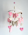 Bow mobile with glitter details