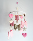 Bow mobile with glitter details