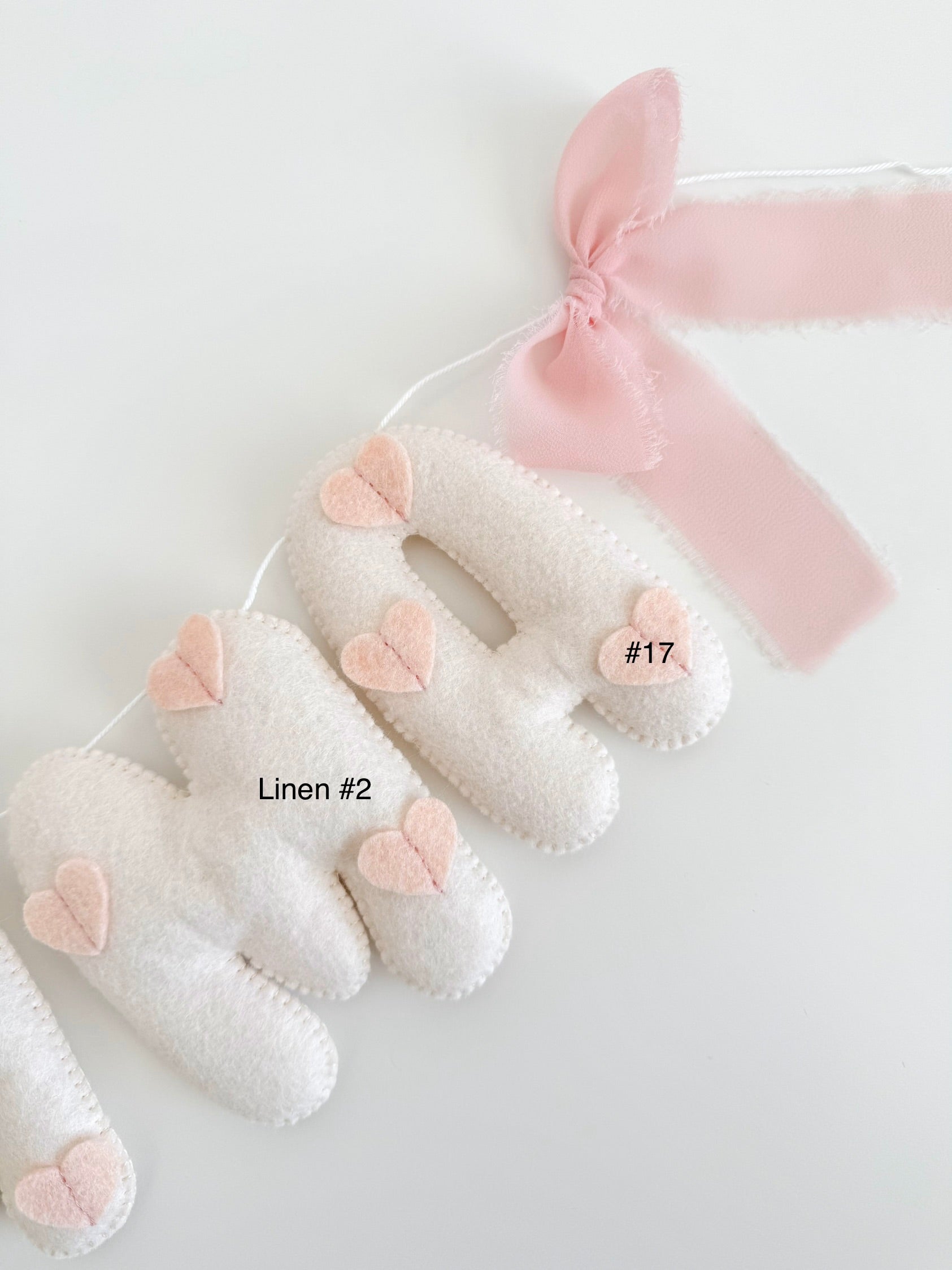 Name banner with hearts