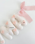 Name banner with hearts