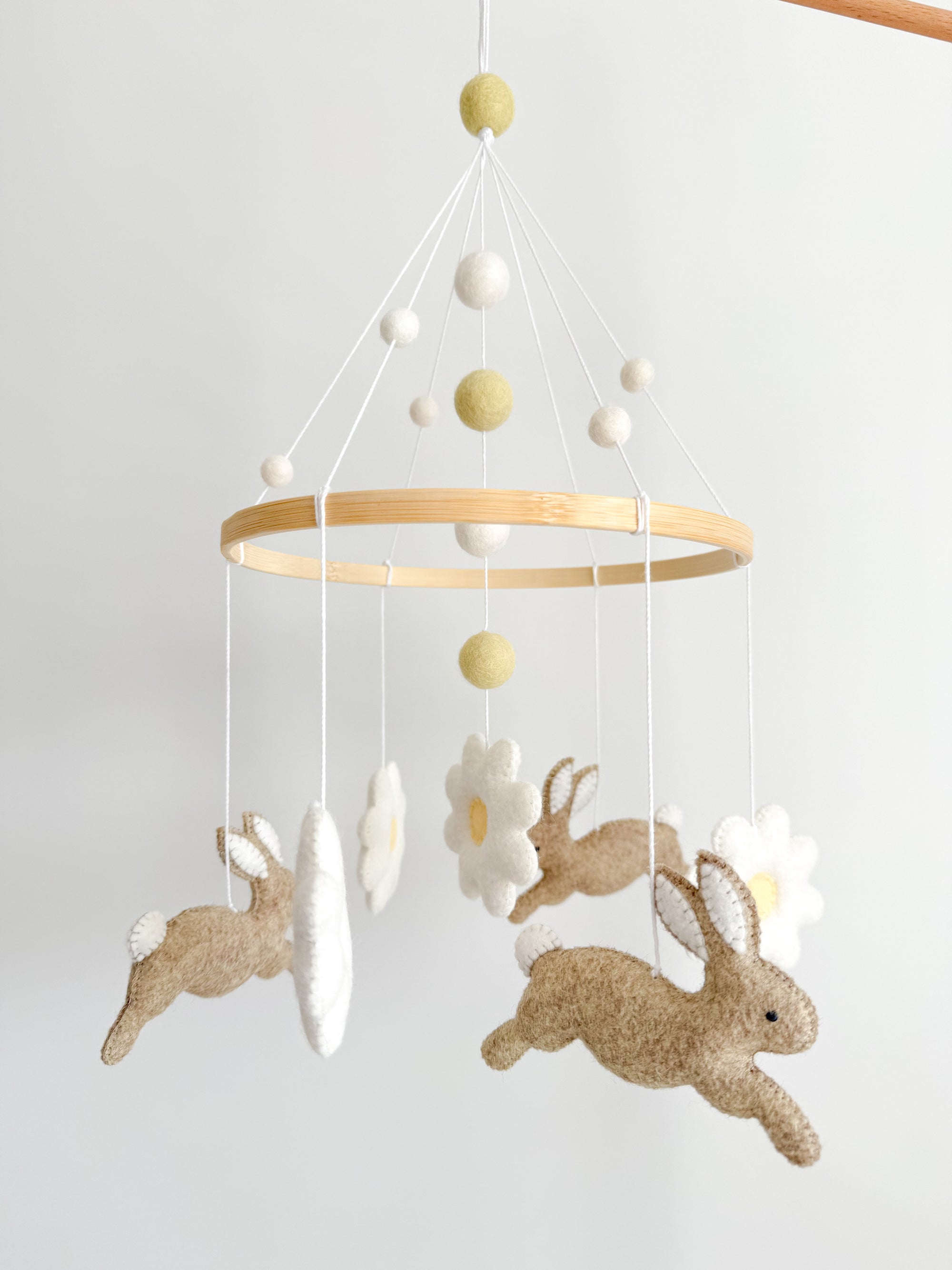 Bunny mobile with daises