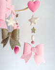Bow mobile with glitter details