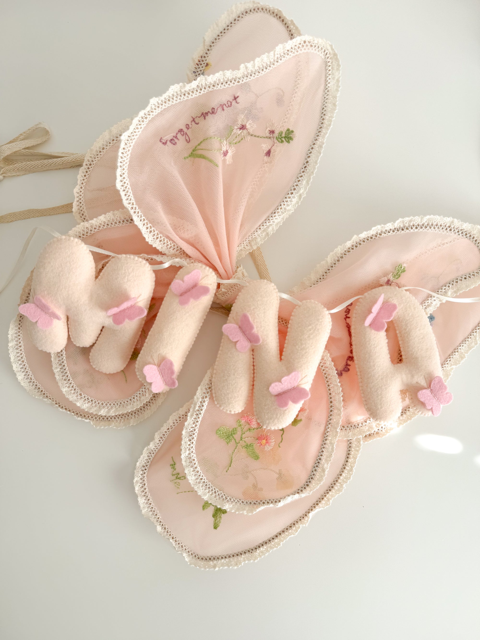 Name banner with butterflies