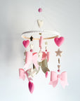 Bow mobile with glitter details