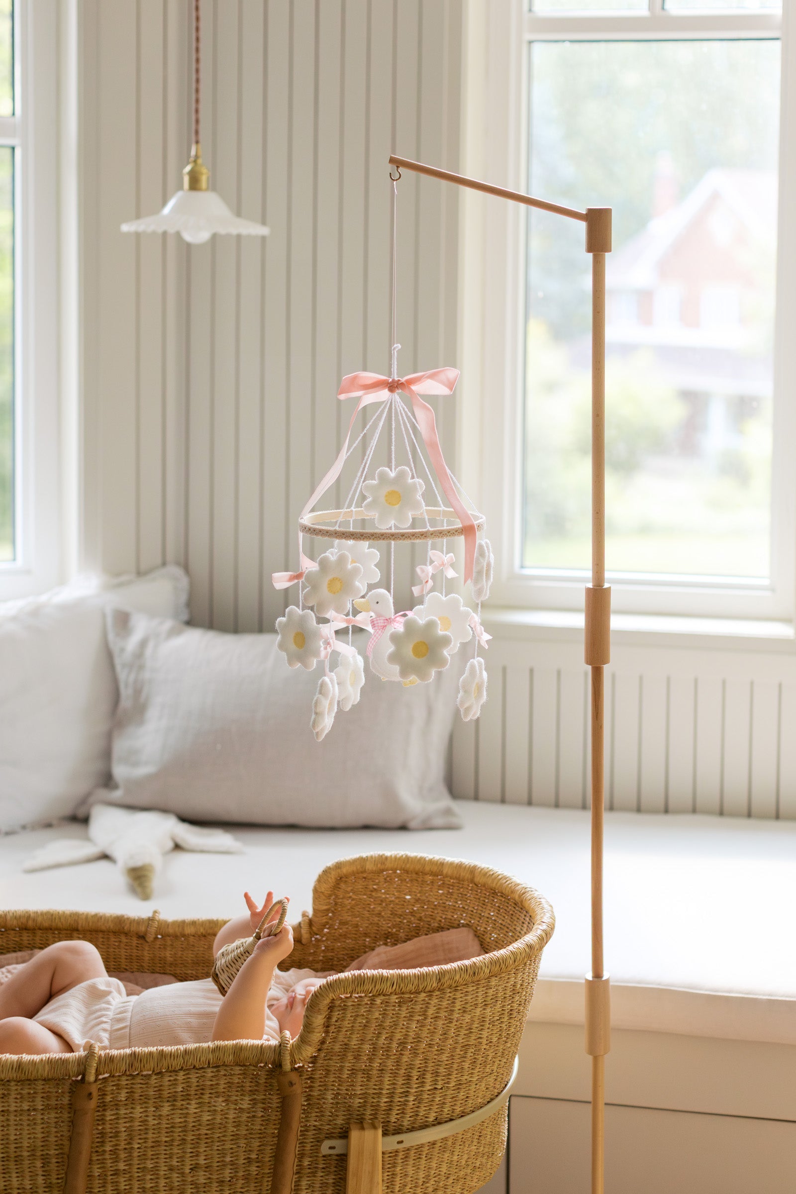 Goose mobile with daisies