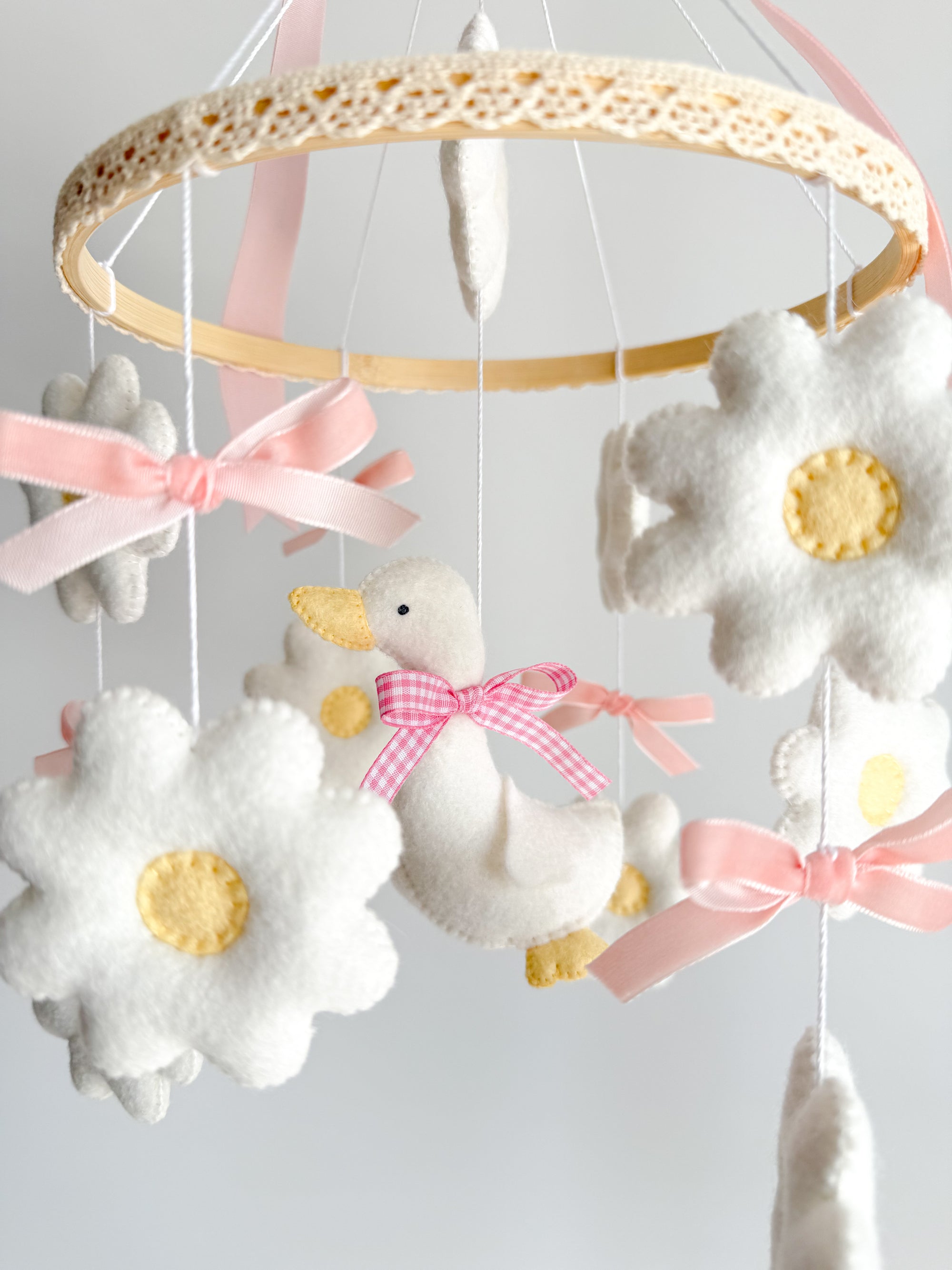 Goose mobile with daisies