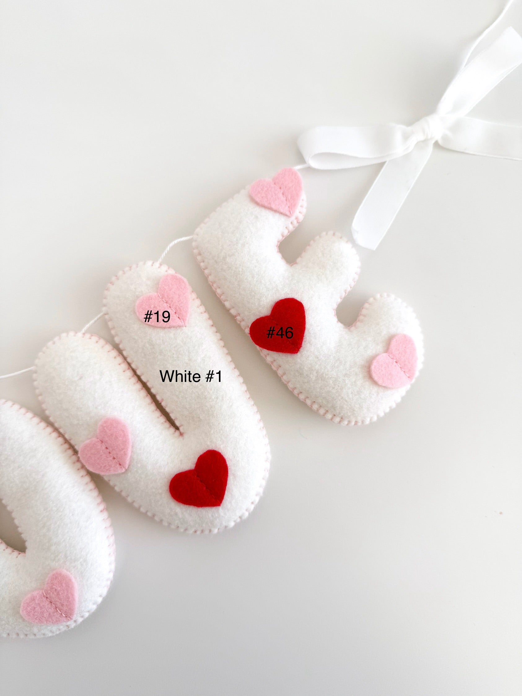 Name banner with hearts