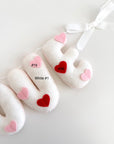 Name banner with hearts