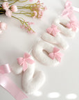 Name banner with bows