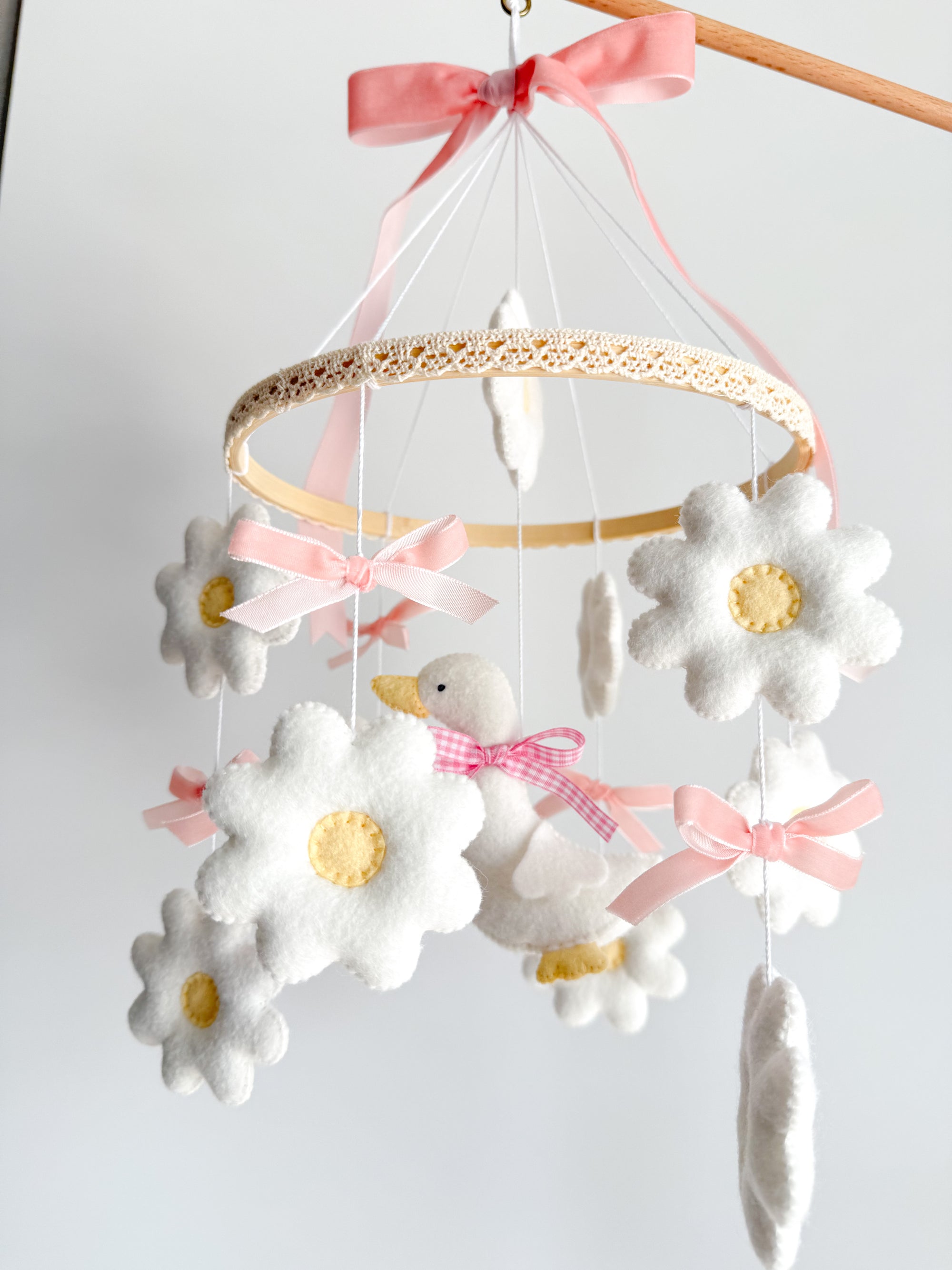 Goose mobile with daisies