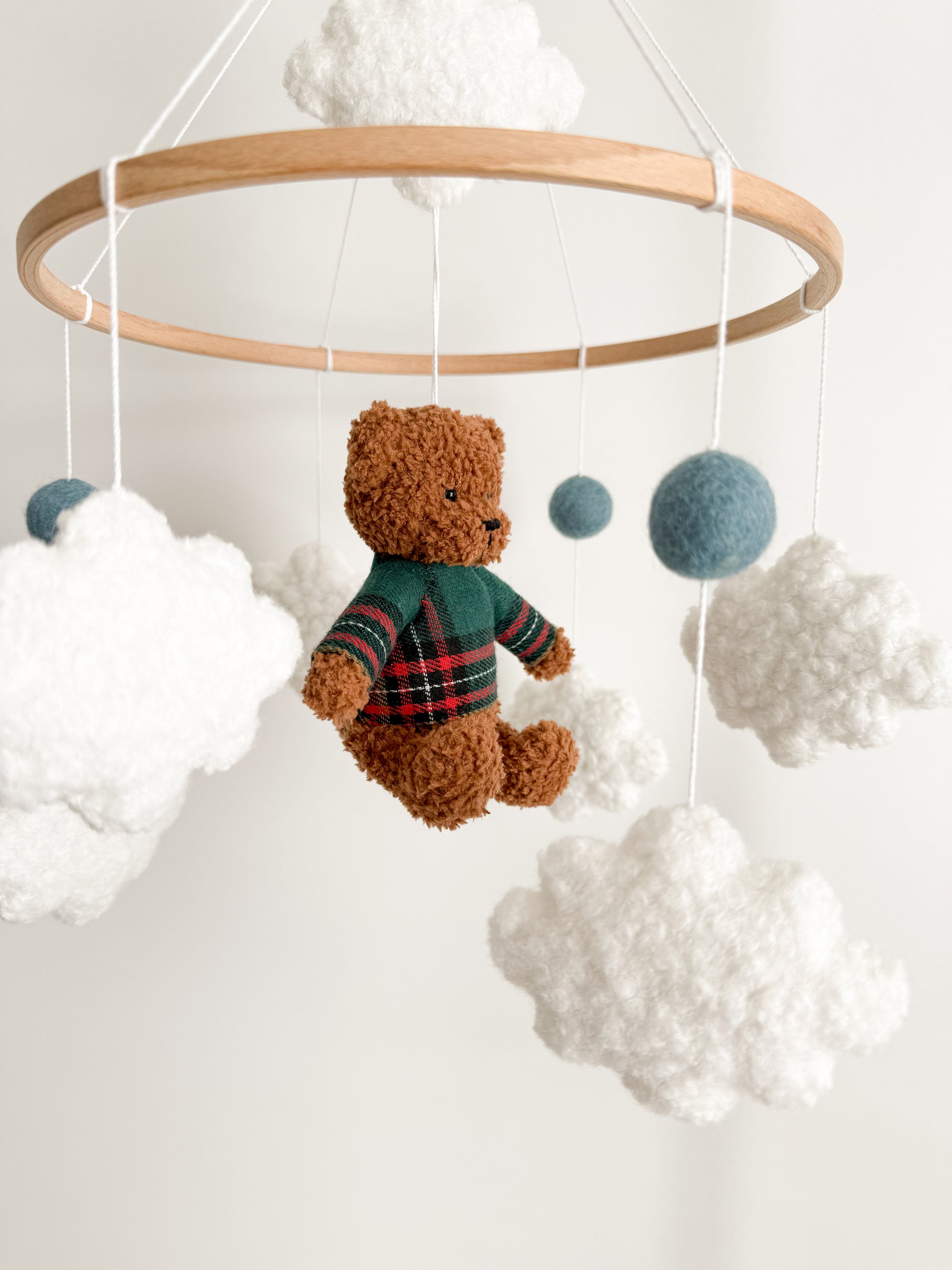 Boucle mobile with sport teddy bear
