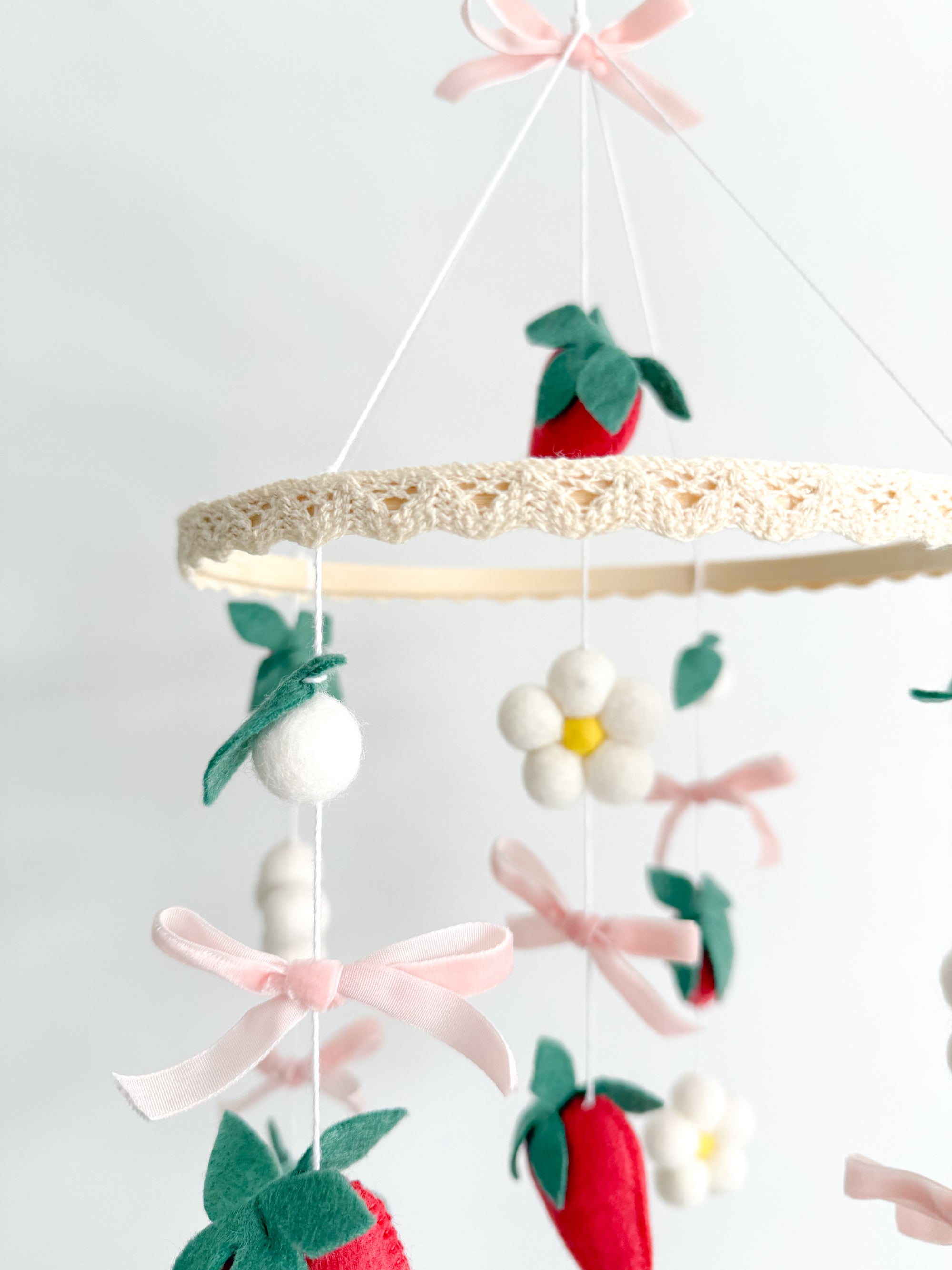Vintage strawberry mobile