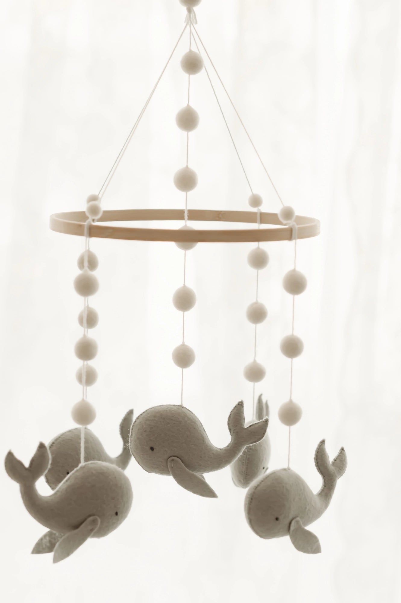Minimalist whale mobile
