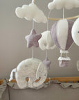 Elephant mobile for baby boy