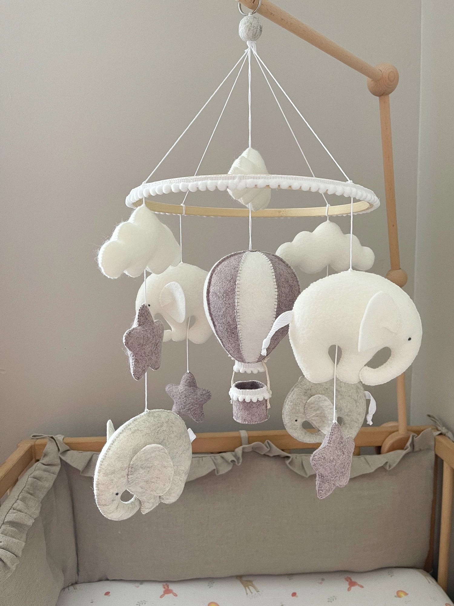Elephant mobile for baby boy
