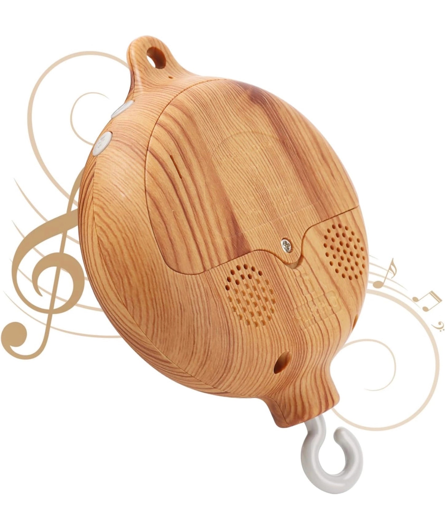 Music box spinner for crib mobile