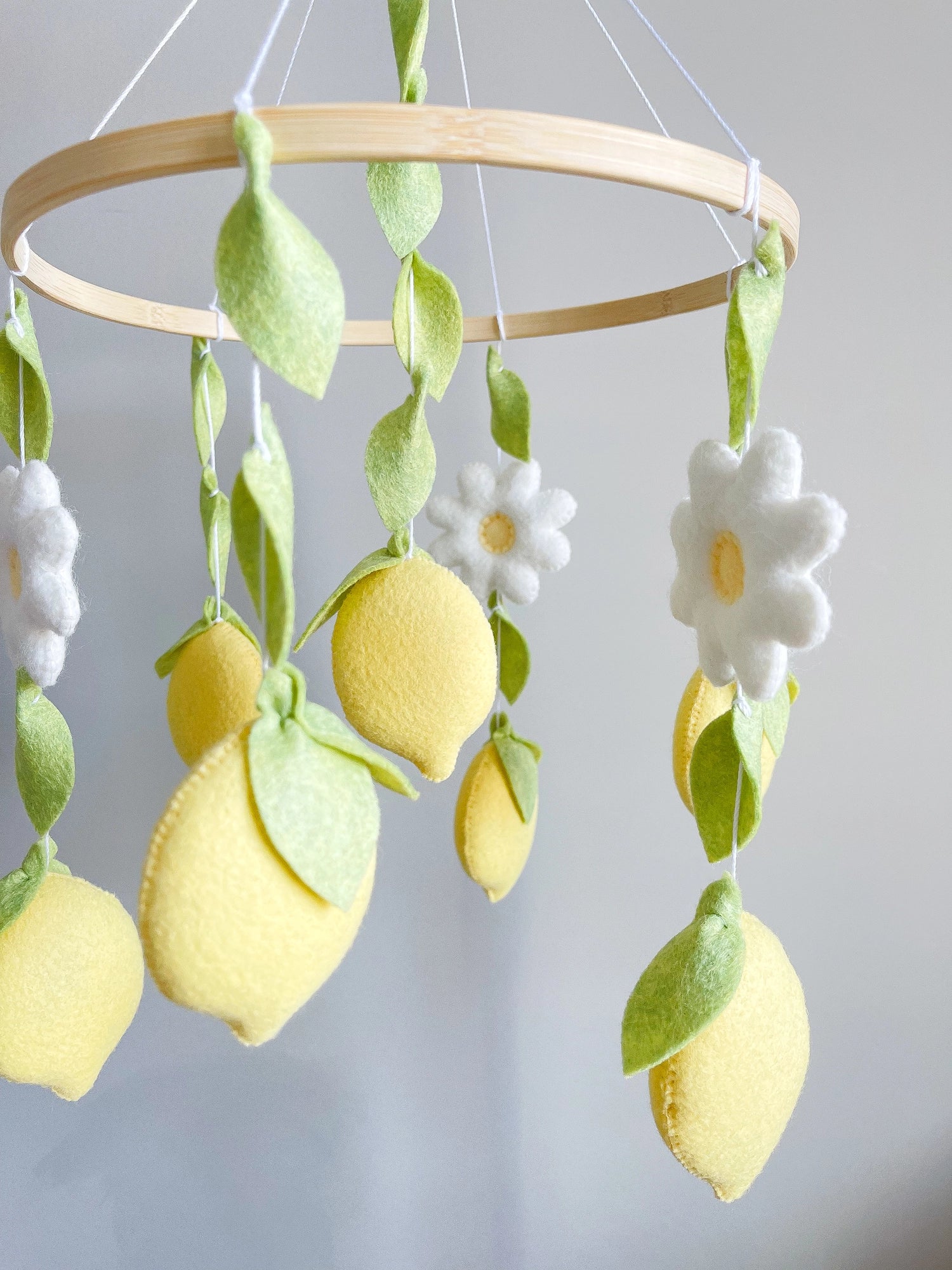 Lemon mobile with flowers