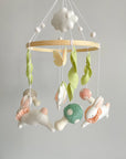 Fairy mobile with bunnies, mushrooms and butterflies