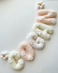 Name banner with daises